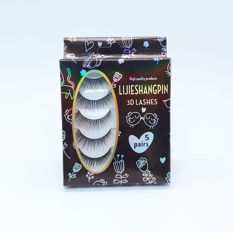 Essential Faux Mink Eyelashes 3D 5 ແຖບຜ້າຝ້າຍອ່ອນຫຼາຍແພັກ