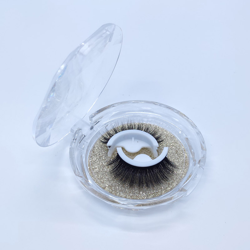 Self-Adhesive False Lashes Wispy Eyelashes ດ້ວຍກ່ອງເພັດ